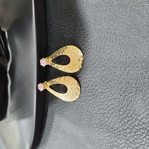 VINTAGE AVON GOLD and PINK 2-IN-1 EARRINGS